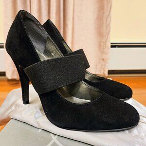 Jessica Simpson Black Suede Stiletto Pumps - size 6.5